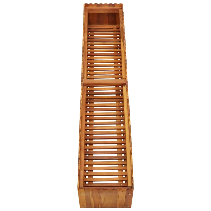 vidaXL augstā puķu kaste, 150x30x25 cm, akācijas masīvkoks