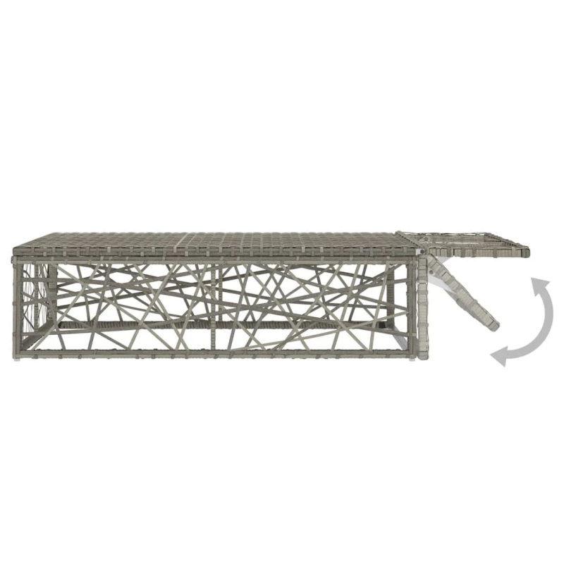 vidaXL 2-daļīgs dārza atpūtas mēbeļu komplekts ar matračiem, pelēks PE