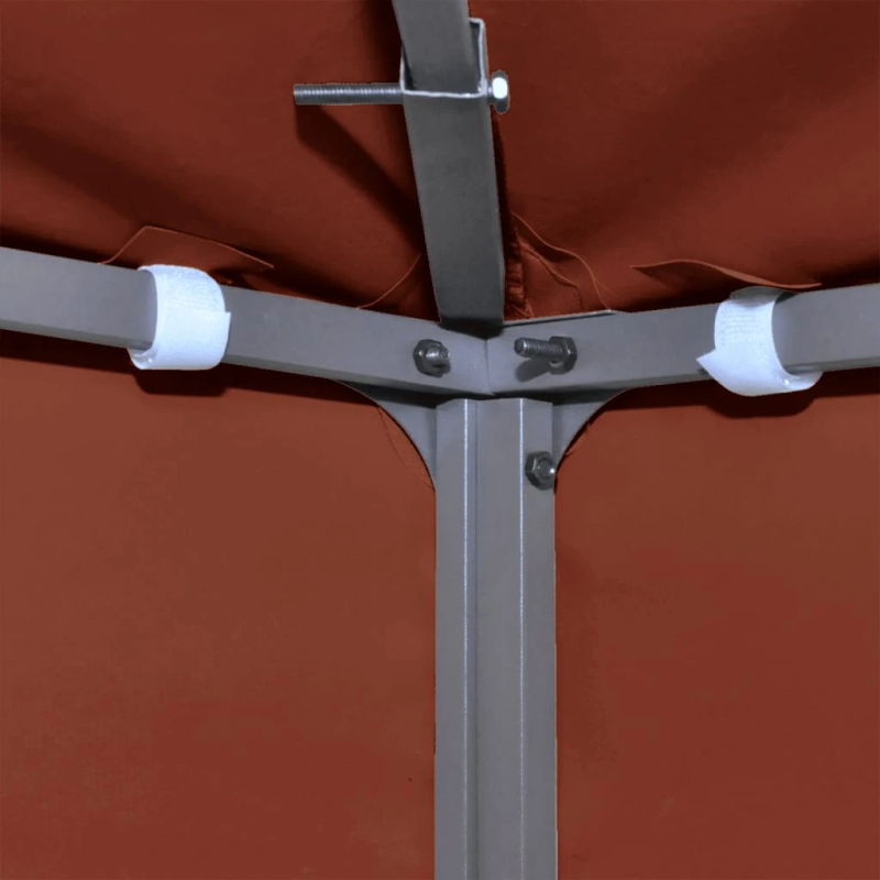 vidaXL nojumes jumta pārsegs, divdaļīgs, 310 g-m², 3x3 m, sarkanbrūns