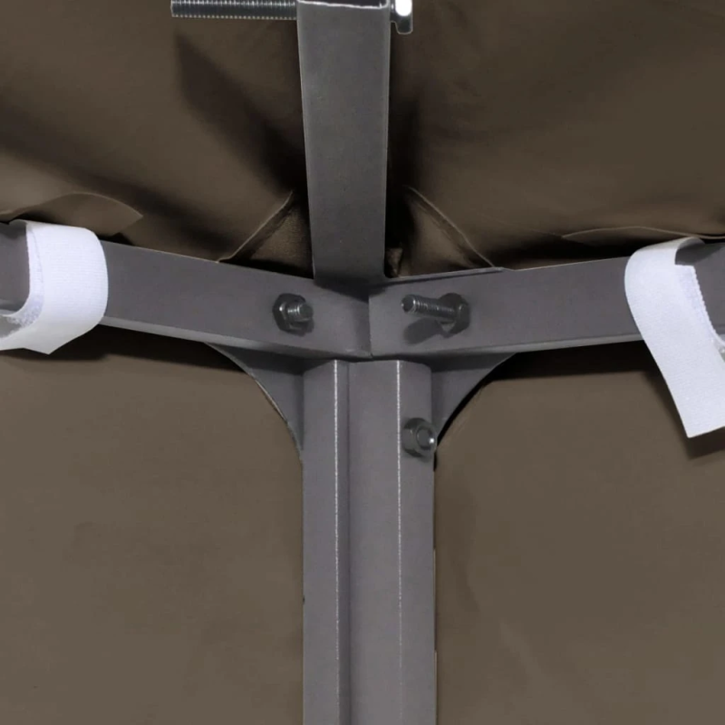 vidaXL nojumes jumta pārsegs, 310 g-m², 3x3 m, pelēkbrūns