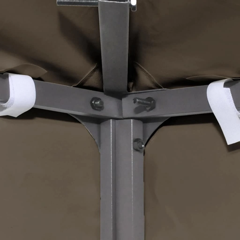 vidaXL nojumes jumta pārsegs, 310 g-m², 3x4 m, pelēkbrūns