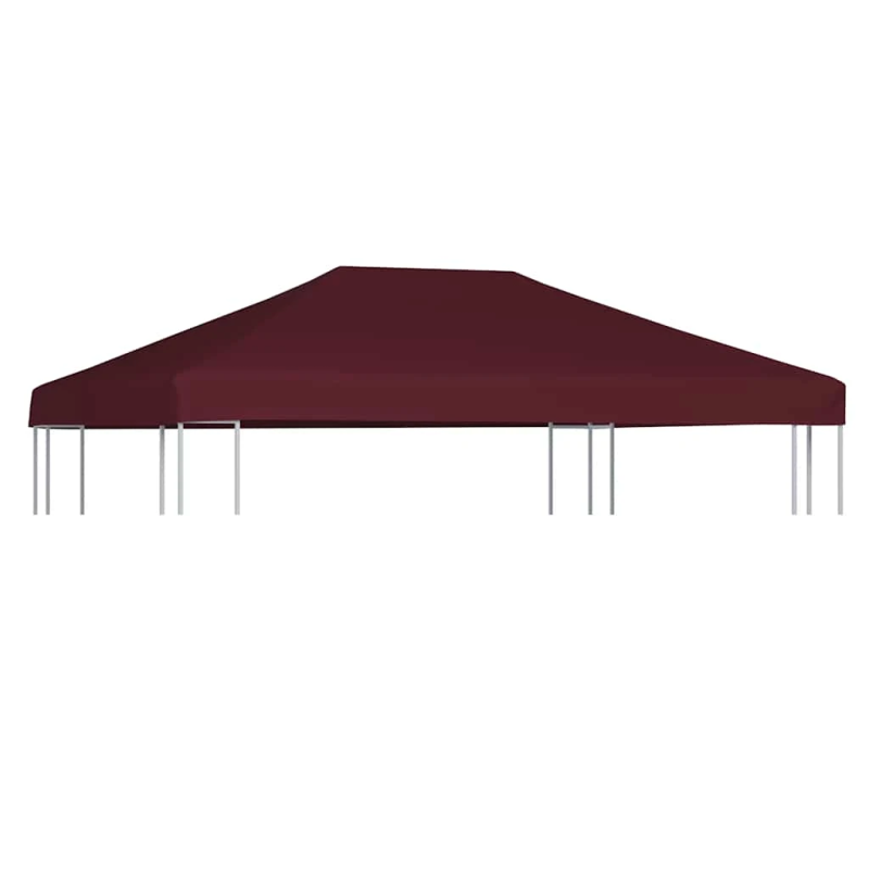 vidaXL nojumes jumta pārsegs, 310 g-m², 3x4 m, bordo