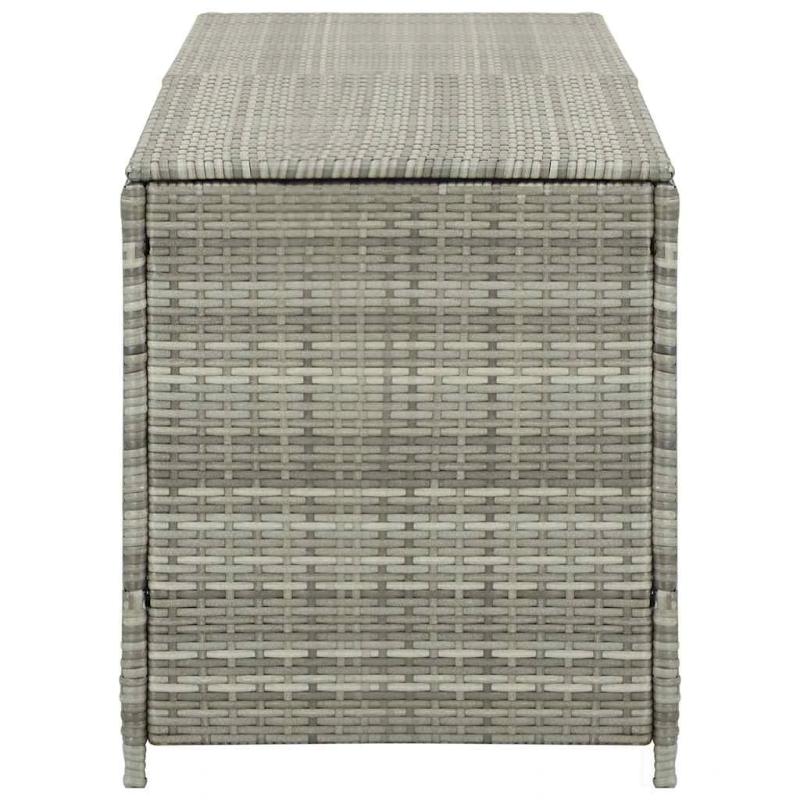 vidaXL dārza uzglabāšanas kaste, 200x50x60 cm, pelēka PE rotangpalma