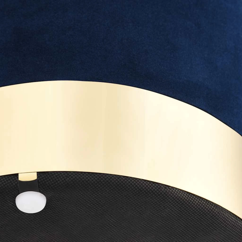 vidaXL soliņš, zils un zeltains samts 28 x 36 cm