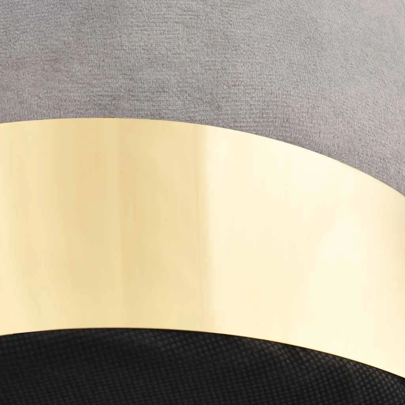 vidaXL soliņš, gaiši pelēks un zeltains samts 28 x 36 cm