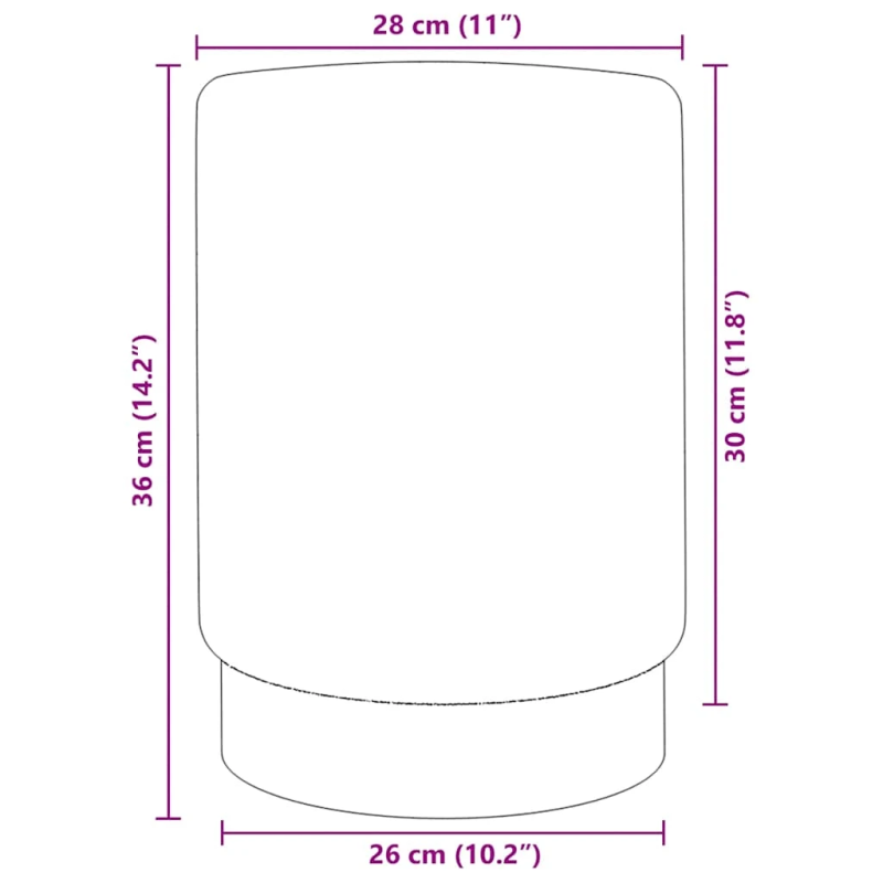 vidaXL soliņš, brūns un zeltains samts 28 x 36 cm