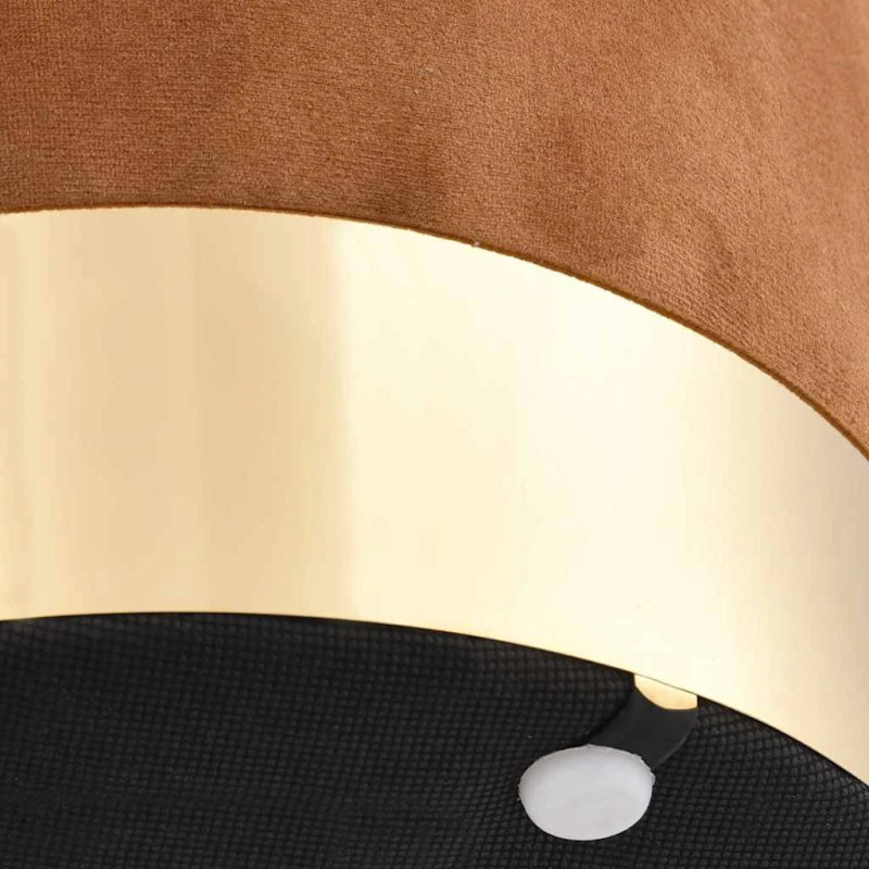 vidaXL soliņš, brūns un zeltains samts 28 x 36 cm