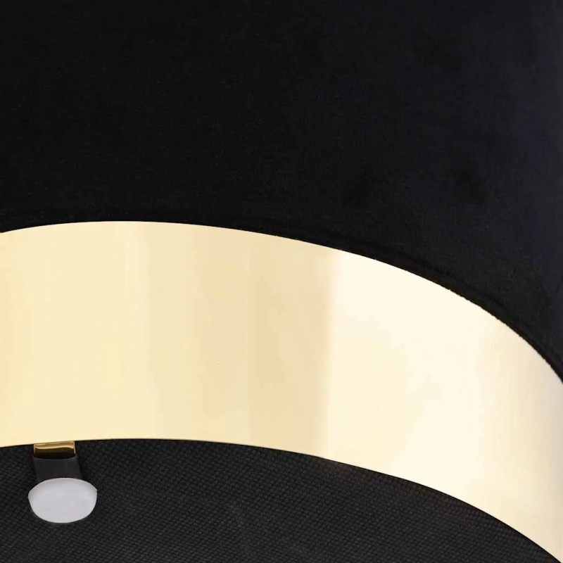 vidaXL soliņš, melns un zeltains samts 28 x 36 cm