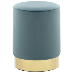 vidaXL soliņš, gaiši zils un zeltains samts 28 x 36 cm