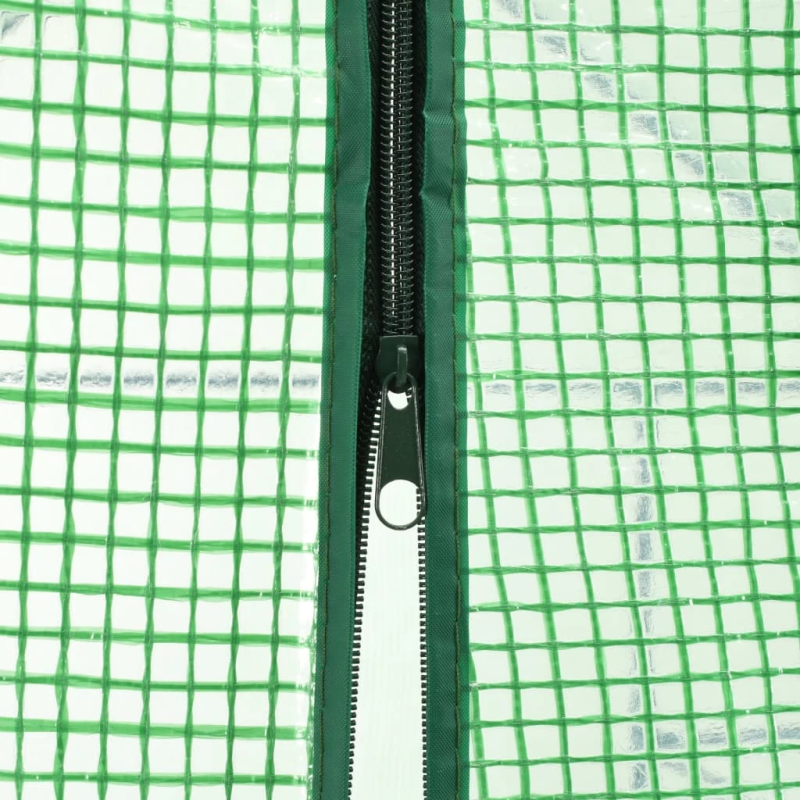 vidaXL siltumnīca ar 12 plauktiem, tērauds, 143x214x196 cm