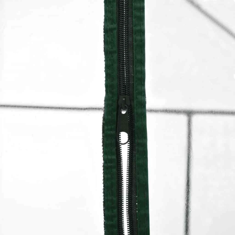 vidaXL siltumnīca ar 8 plauktiem, 143x143x195 cm