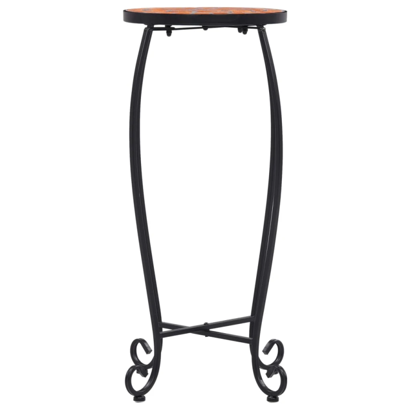 vidaXL mozaīkas galdi, 3 gab., sarkanbrūni, keramika