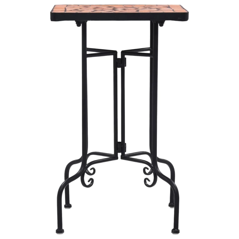 vidaXL mozaīkas galdiņš, sarkanbrūna keramika