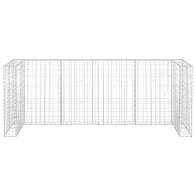 vidaXL gabions atkritumu tvertnēm, cinkots tērauds, 320x100x120 cm