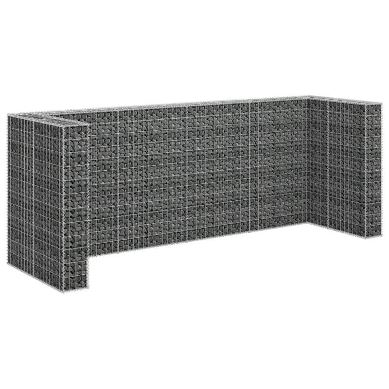 vidaXL gabions atkritumu tvertnēm, cinkots tērauds, 320x100x120 cm