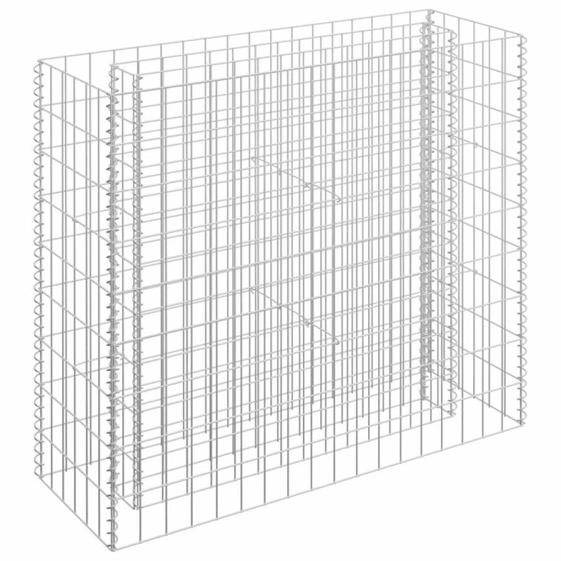 vidaXL gabions, augstā puķu kaste, cinkots tērauds, 90x30x90 cm