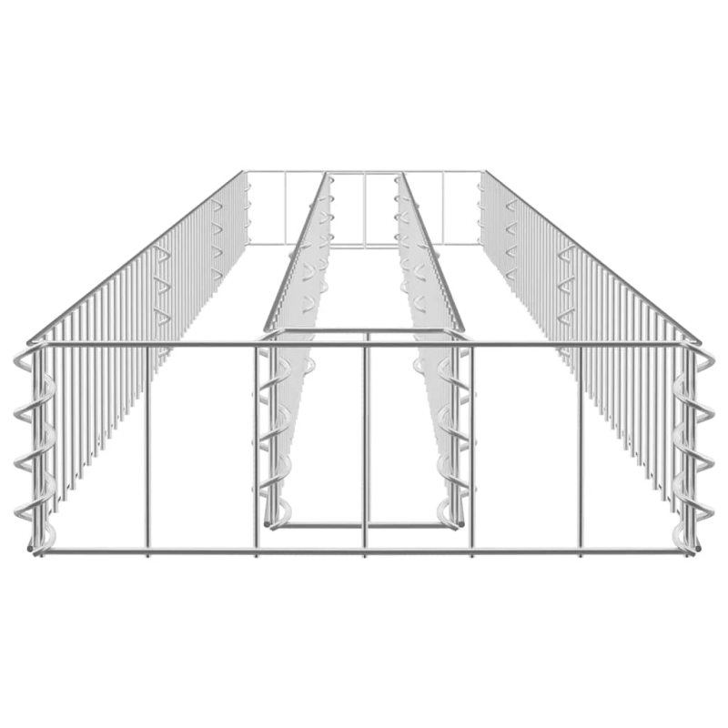 vidaXL gabions, augstā puķu kaste, cinkots tērauds, 270x30x10 cm