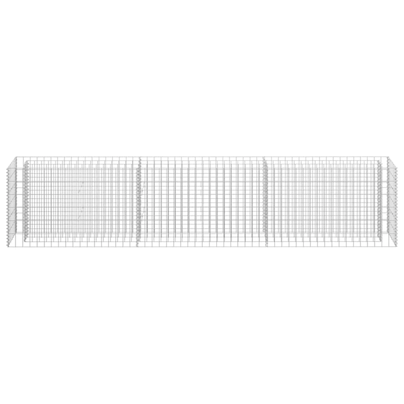 vidaXL gabions, augstā puķu kaste, cinkots tērauds, 270x30x60 cm