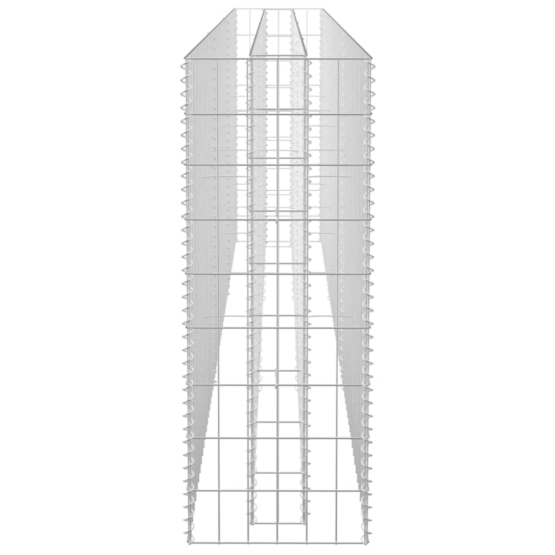 vidaXL gabions, augstā puķu kaste, cinkots tērauds, 270x30x90 cm