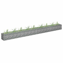 vidaXL gabions, augstā puķu kaste, cinkots tērauds, 360x30x30 cm