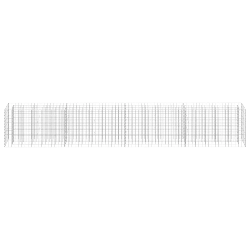 vidaXL gabions, augstā puķu kaste, cinkots tērauds, 360x30x60 cm