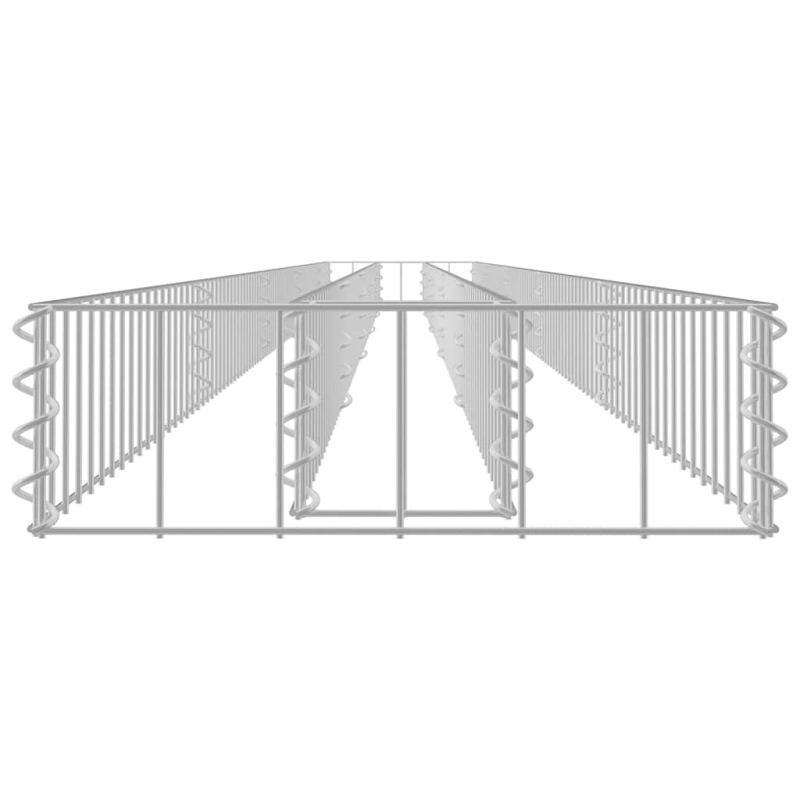 vidaXL gabions, augstā puķu kaste, cinkots tērauds, 450x30x10 cm