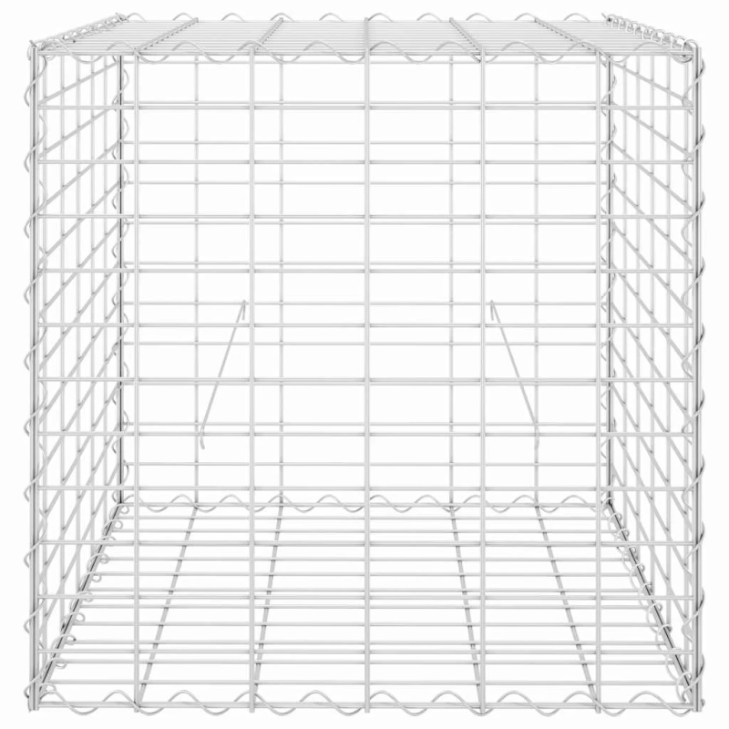 vidaXL gabions, augstā puķu kaste, tērauda stieple, 60x60x60 cm