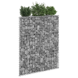 vidaXL gabions, augstā puķu kaste, cinkots tērauds, 80x20x100 cm
