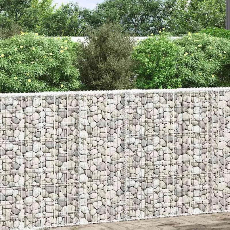 vidaXL gabions, augstā puķu kaste, cinkots tērauds, 80x20x100 cm