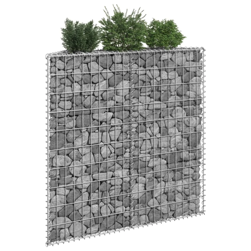 vidaXL gabions, augstā puķu kaste, cinkots tērauds, 100x20x100 cm