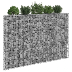 vidaXL gabions, augstā puķu kaste, cinkots tērauds, 150x20x100 cm