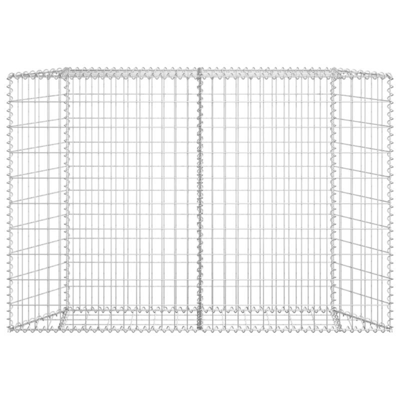 vidaXL gabions, augstā puķu kaste, cinkots tērauds, 150x20x100 cm