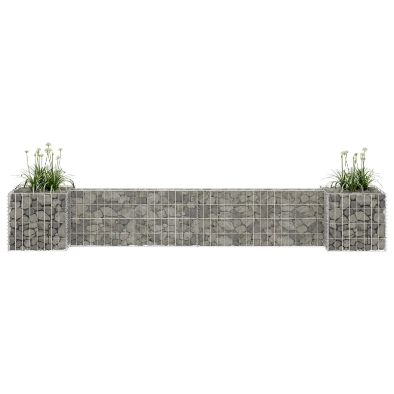 vidaXL H-formas gabions, tērauda stieple, 260x40x40 cm