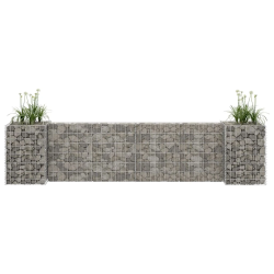 vidaXL H-formas gabions, tērauda stieple, 260x40x60 cm