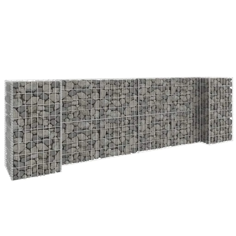 vidaXL H-formas gabions, tērauda stieple, 260x40x80 cm