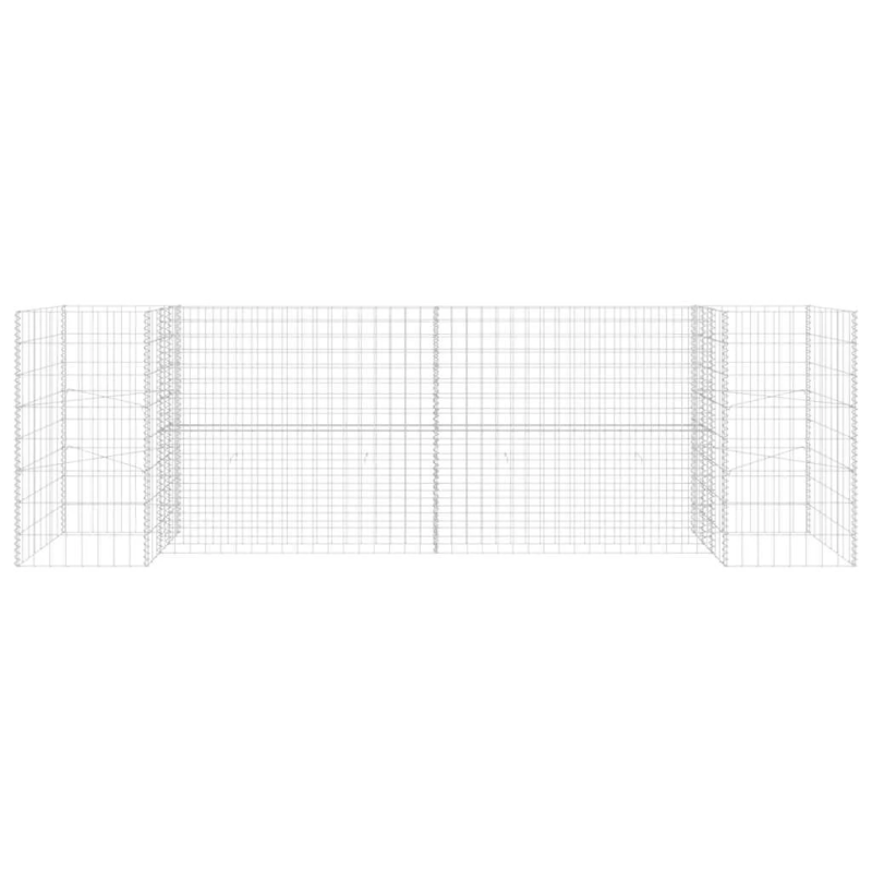 vidaXL H-formas gabions, tērauda stieple, 260x40x80 cm