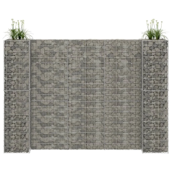 vidaXL H-formas gabions, tērauda stieple, 260x40x180 cm