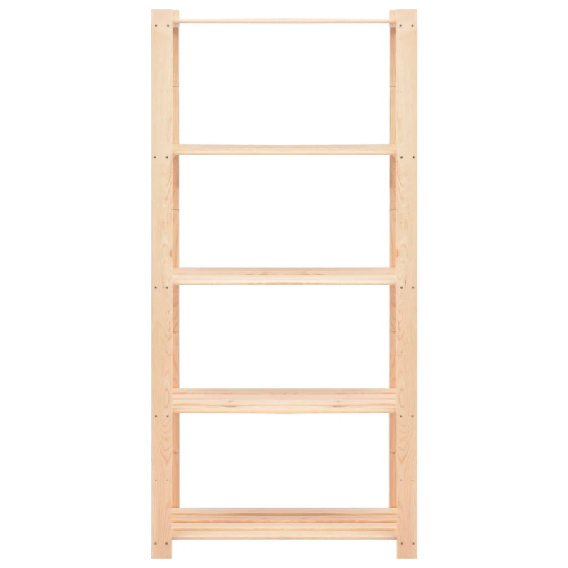 vidaXL 5-līmeņu glabāšanas plaukts, 80x38x170 cm, priedes koks, 250 kg