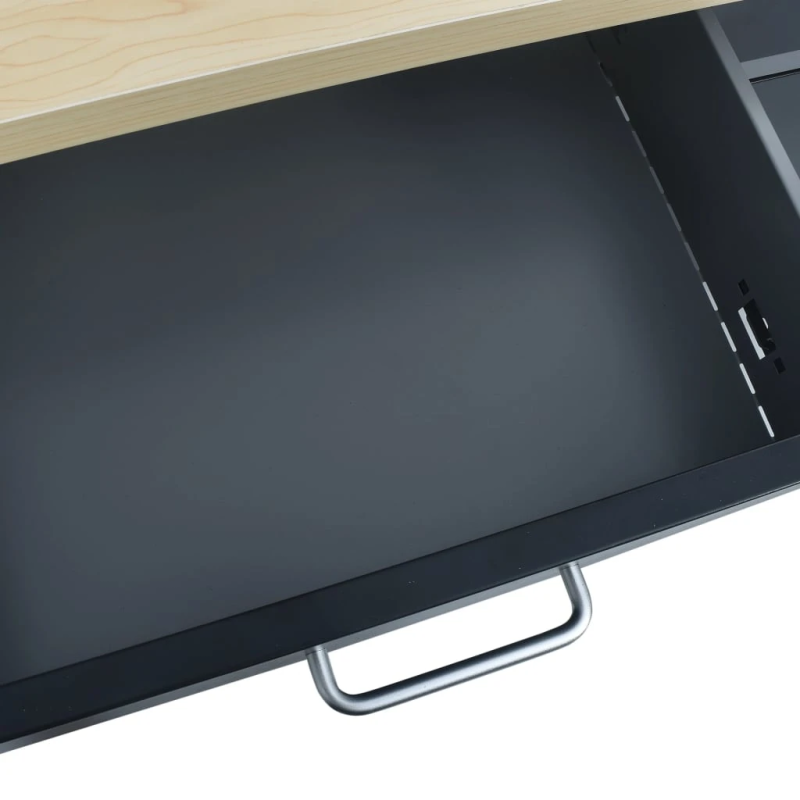 vidaXL darbagalds, melns, 120x60x85 cm, tērauds