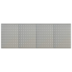 vidaXL perforēti sienas paneļi ar āķiem, 4 gab., 40x58 cm, tērauds