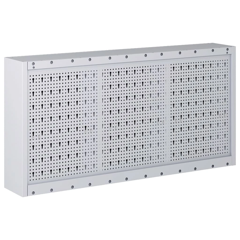 vidaXL sienas instrumentu skapis, industriāls, melns un pelēks metāls