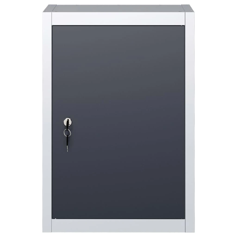 vidaXL sienas instrumentu skapis, industriāls, melns un pelēks metāls