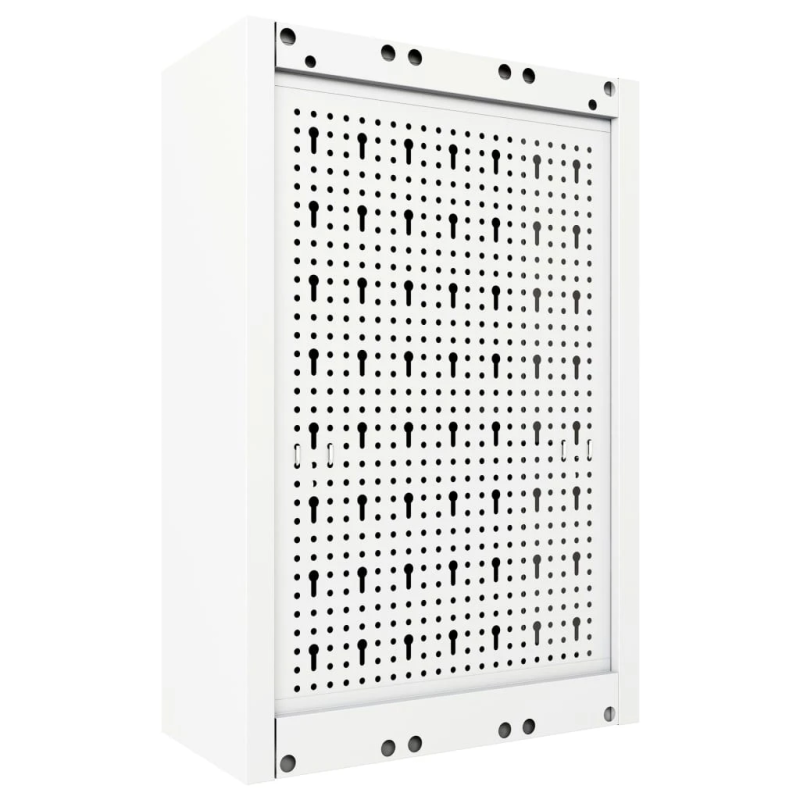 vidaXL sienas instrumentu skapis, industriāls, melns un pelēks metāls