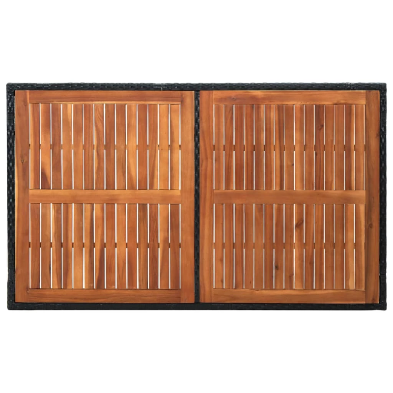 vidaXL 7-daļīgs dārza mēbeļu komplekts, PE rotangpalma, akācijas koks