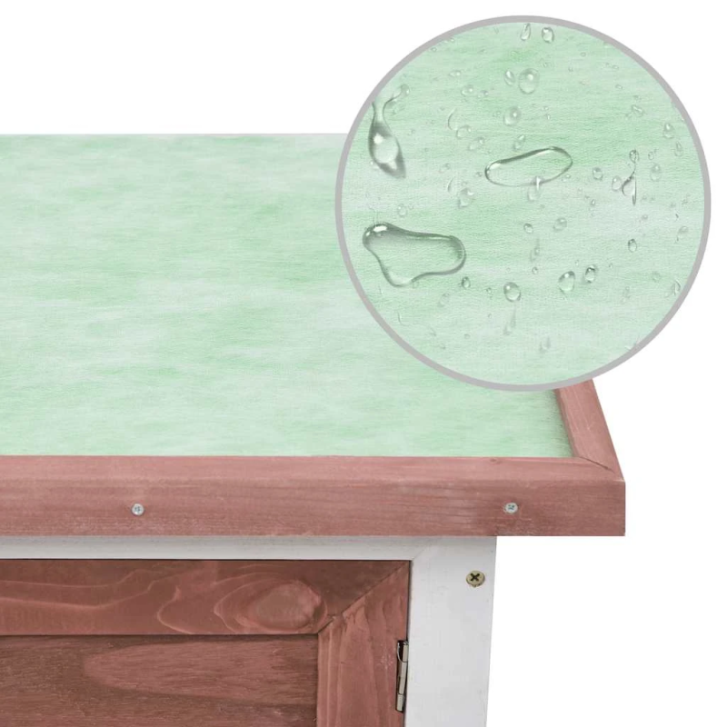 vidaXL āra trušu būris, 1 durvis, brūns koks