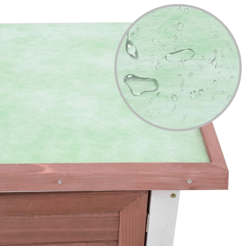 vidaXL āra trušu būris, 1 durvis, brūns koks