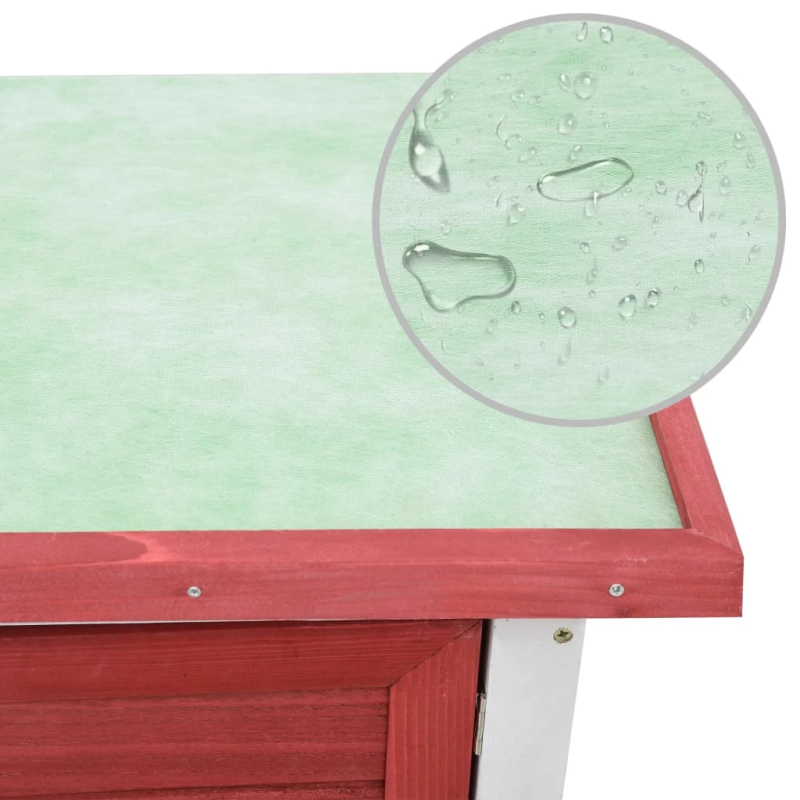 vidaXL āra trušu būris, 1 durvis, sarkans koks