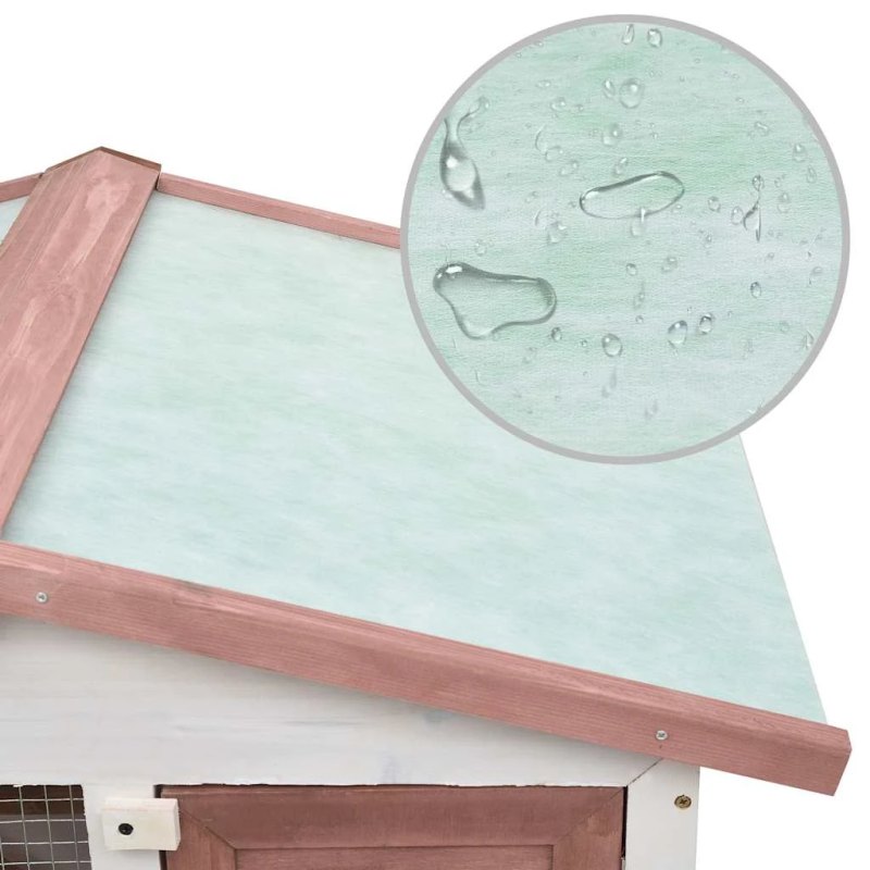 vidaXL āra trušu būris, 3 durvis, brūns koks