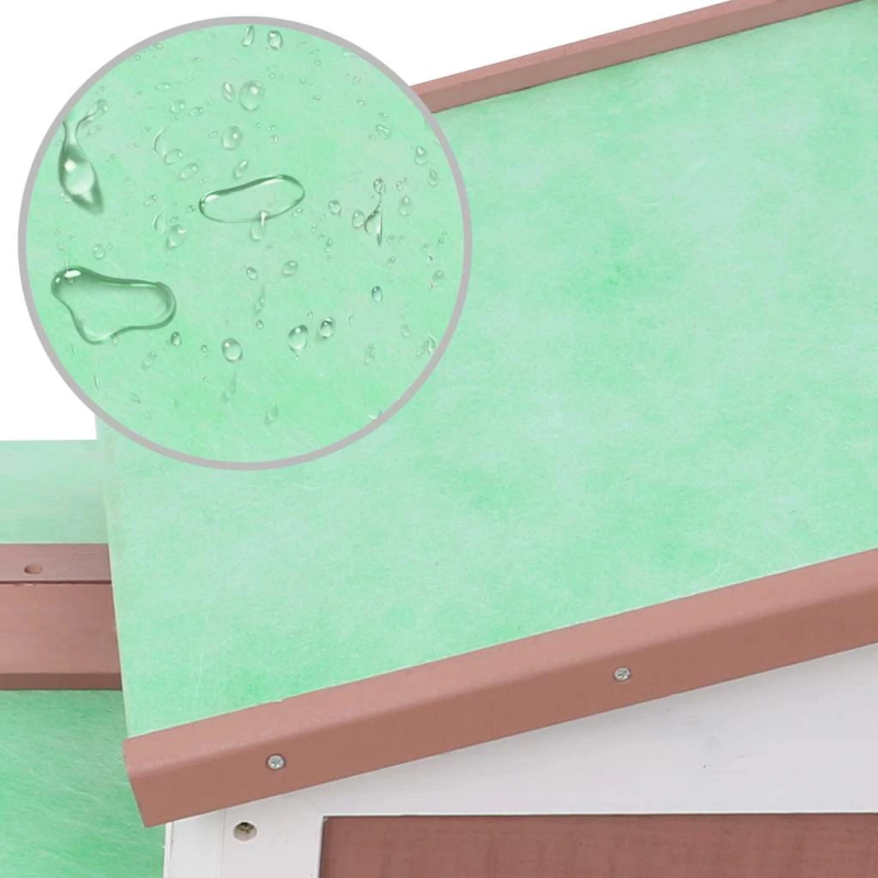 vidaXL trušu būris, brūns un balts, 145x45x84 cm, koks