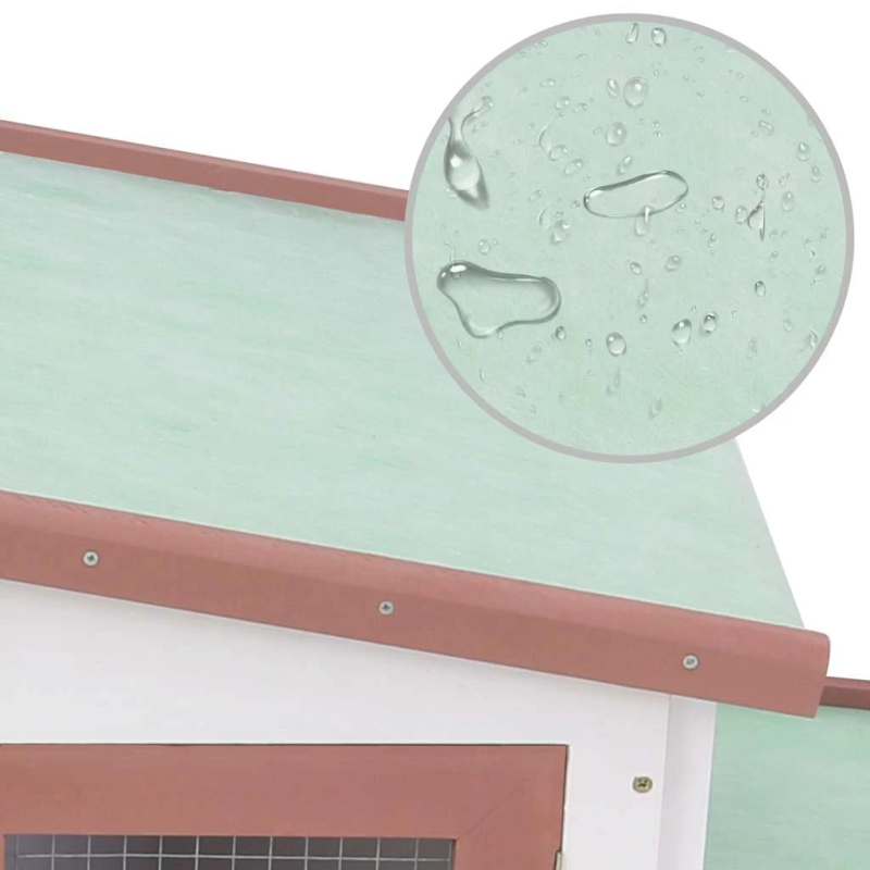 vidaXL trušu būris, brūns un balts, 201x45x85 cm, koks